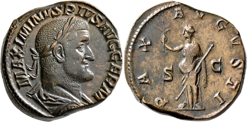 Maximinus I, 235-238. Sestertius (Orichalcum, 29 mm, 23.44 g, 5 h), Rome, 236-23...