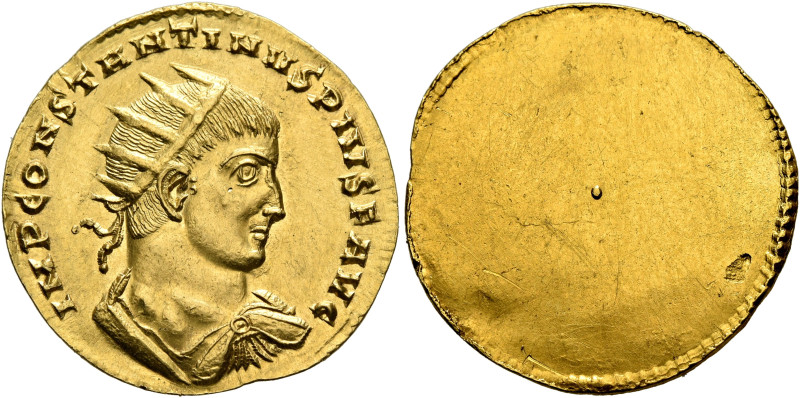 Constantine I, 307/310-337. Uniface Medallion (Gold, 22 mm, 3.79 g), Siscia (?),...