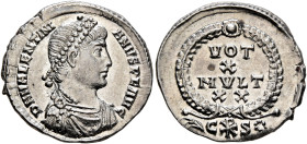 Valentinian I, 364-375. Siliqua (Silver, 18 mm, 2.18 g, 11 h), Constantinopolis, 367-375. D N VALENTINI-ANVS P F AVG Pearl-diademed, draped and cuiras...