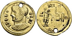 UNCERTAIN GERMANIC TRIBES, Aurum Barbarorum. Late 3rd-early 4th centuries. 'Aureus' (Subaeratus, 20 mm, 2.67 g, 6 h), 'Plated Group'. Imitating Probus...