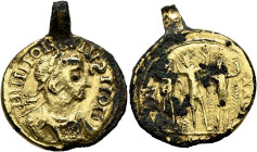 UNCERTAIN GERMANIC TRIBES, Aurum Barbarorum. Late 3rd-early 4th centuries. 'Aureus' (Subaeratus, 21 mm, 3.52 g, 12 h), 'Plated Group'. Imitating Probu...
