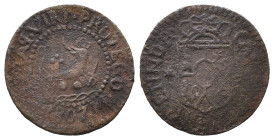 Philippinen, Quarto 1807 M F, Manila. 3,13 g. K/M 6. Selten. Korrodiert, winz. Randfehler, schön-sehr schön
