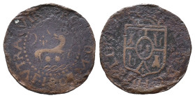 Philippinen, Quarto 1807 M F, Manila. 3,34 g. K/M 6. Selten. Korrodiert, Randfehler, schön
