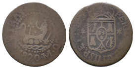Philippinen, Quarto 1820 M F, Manila. 4,06 g. K/M 7. Selten. Schön