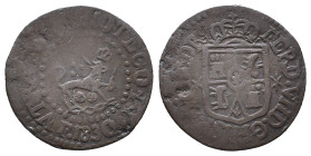Philippinen, Quarto 1830 M F, Manila. 2,85 g. K/M 7. Selten. Kl. Kratzer, schön-sehr schön