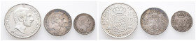 Philippinen, Alfonso XII. von Spanien 1874-1885, 10, 20 und 50 Centimos 1882. 3 Stück. K/M 148, 149 und 150. Sehr schön