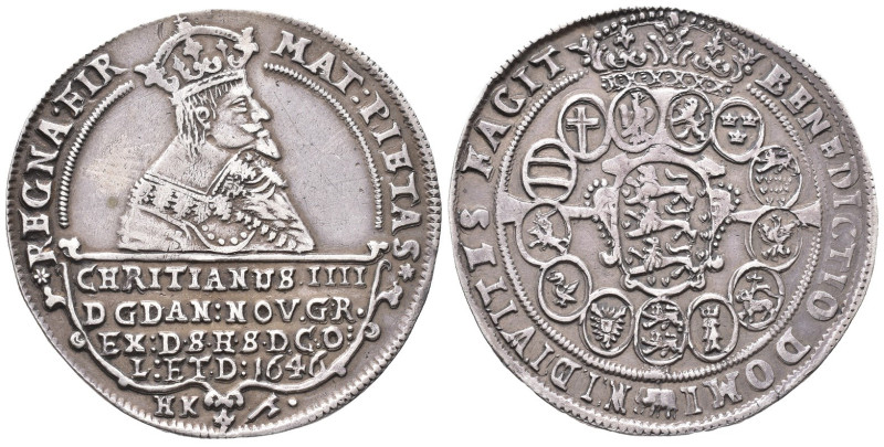 Dänemark, Christian IV. 1588-1648, Speciedaler 1646, Kopenhagen. 28,59 g. Dav. 3...