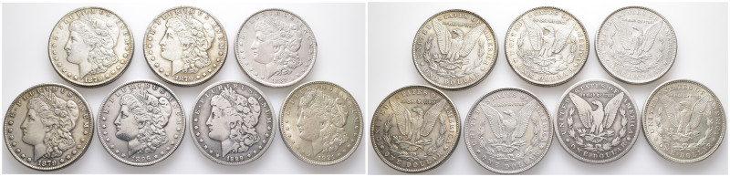 Vereinigte Staaten von Amerika (USA), Morgan Dollar 1879 (3x) und 1889 O; 1889, ...