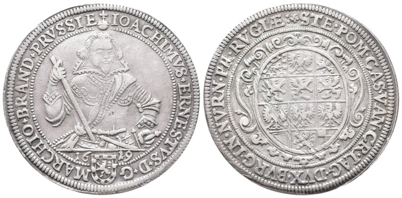 Brandenburg Ansbach, Joachim Ernst 1603-1625, Reichstaler 1619, Führt. 28,66 g. ...