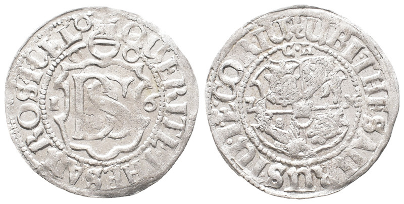 Mecklenburg Güstrow, Karl I. 1603-1610, Doppelschilling (1/16 Taler) 1606, Gadeb...