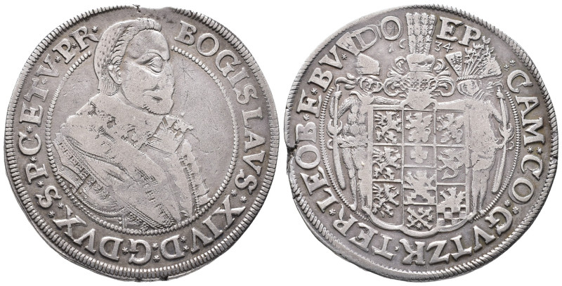 Pommern, nach der Vereinigung, Bogislaw XIV. 1620-1637, Reichstaler 1634, Stetti...