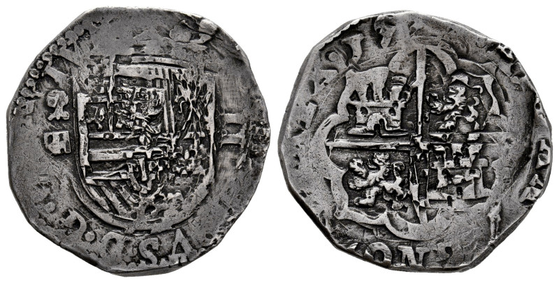 Philip II (1556-1598). 2 reales. 1597. Segovia. Árbol. (Cal-397). (Jarabo-Sanahu...