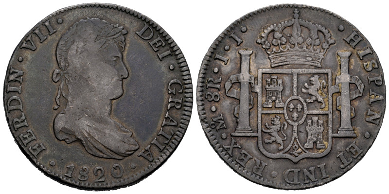 Ferdinand VII (1808-1833). 8 reales. 1820. Mexico. JJ. (Cal-1336). Ag. 26,95 g. ...