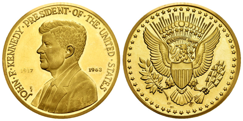 United States. John F. Kennedy (1917-1963). Medal. 1963. Au. 17,60 g. 32mm. Pres...