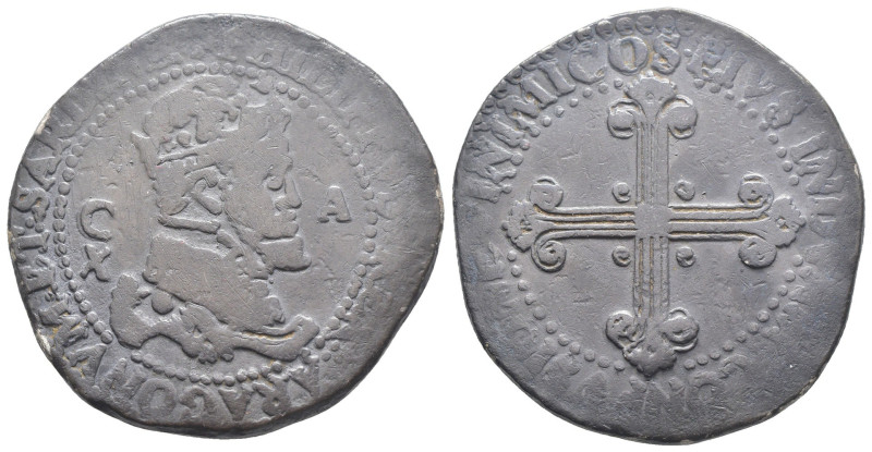 Cagliari - Filippo II di Spagna (1556-1598) - 10 Reali - RARA - Ag - 26,22 g - M...