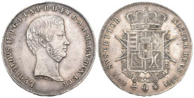 Firenze - Leopoldo II di Lorena (1824-1859) - Francescone da 10 Paoli 1858 - 27,30 g - Ag - Gigante 24a - colpo ore 12 al D/

SPL

SPEDIZIONE SOLO...
