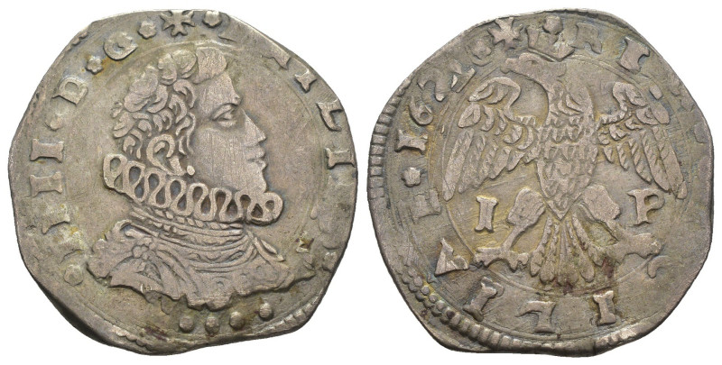 Messina - Regno di Sicilia - Filippo IV (1621-1665) - 4 Tarì 1622 - Ag - Gr. 10,...