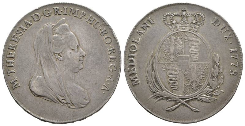 Milano - Maria Teresa d'Asburgo (1778-1780) - Scudo 1778 CNI 109 - Ag - 28,02 g...