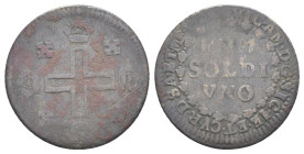 Vittorio Amedeo II, Re di Sicilia (1713-1718) - Soldo 1717 - gr. 2,13 - Cudazzo# 997a; Montenegro#14

MB

SPEDIZIONE SOLO IN ITALIA - SHIPPING ONL...