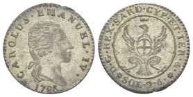 Carlo Emanuele IV (1796-1802) - 2,6 soldi - gr. 2,35 - Montenegro#21

BB

SPEDIZIONE SOLO IN ITALIA - SHIPPING ONLY IN ITALY