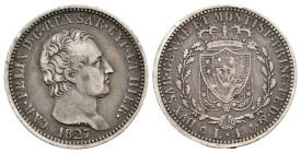 Carlo Felice (1821-1831) - 1 Lira 1827 Genova - Ag. - Mont.96

BB

SPEDIZIONE SOLO IN ITALIA - SHIPPING ONLY IN ITALY