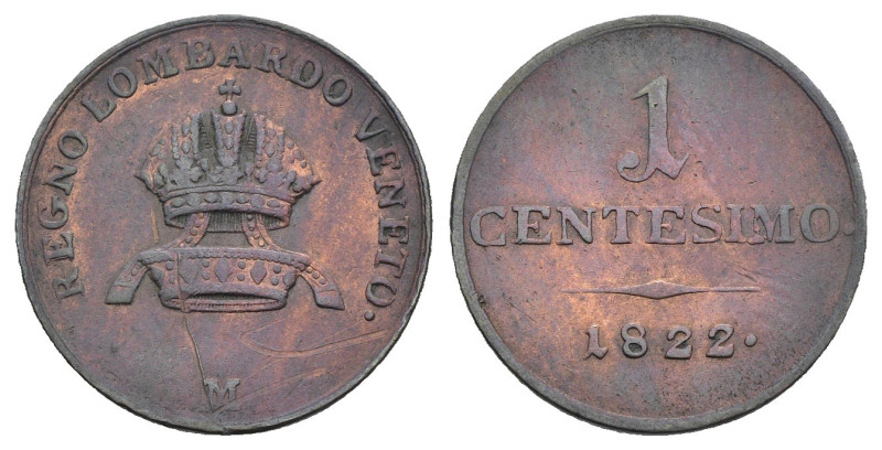 Francesco I d'Asburgo (1815-1835) 1 centesimo 1822 - Crippa 12/A - Zecca di Mila...