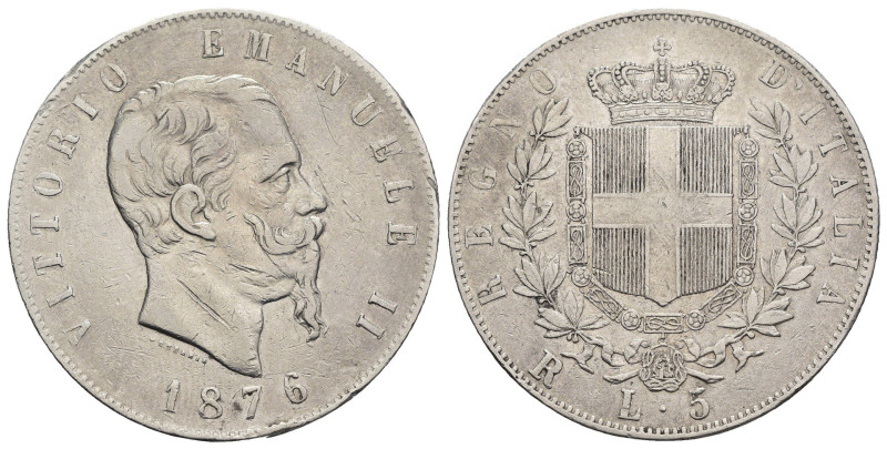 Vittorio Emanuele II (1861-1878) - 5 Lire 1876 Roma - Ag - Gigante 51

MB+

...