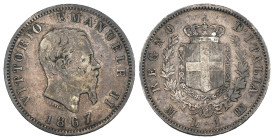 Vittorio Emanuele II (1861-1878) 1 Lira "Stemma" 1867, Milano - Gig.66 - Ag

qBB

SPEDIZIONE SOLO IN ITALIA - SHIPPING ONLY IN ITALY
