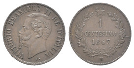 Vittorio Emanuele II (1861-1878) 1 Centesimo 1867, Milano - Gig.115 - Cu - Frattura di conio al R/

SPL+

SPEDIZIONE SOLO IN ITALIA - SHIPPING ONL...