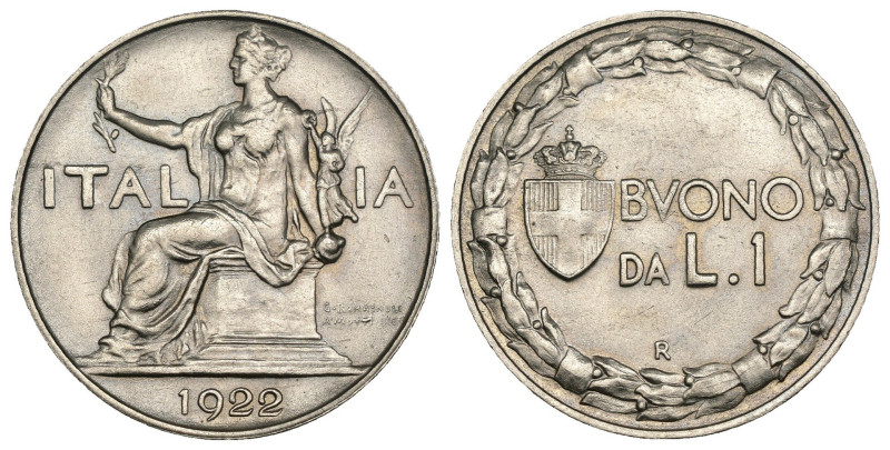 Vittorio Emanuele III (1900-1943) - Buono da 1 Lira 1922 - Gig.141- NI

qFDC
...