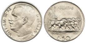 Regno d'Italia - Vittorio Emanuele III (1900-1943) - 50 Centesimi Leoni 1920 - C/ liscio - Gig. 164

SPL

SPEDIZIONE SOLO IN ITALIA - SHIPPING ONL...