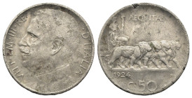 Vittorio Emanuele III (1900-1943) - 50 Centesimi Leoni 1924 - C/ rigato - RARISSIMA (R3) - Ni - Gigante 168

B

SPEDIZIONE SOLO IN ITALIA - SHIPPI...