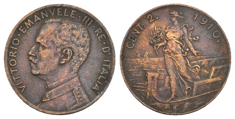 Regno d'Italia - Vittorio Emanuele III (1900-1943) - 2 Centesimi "Italia su Pror...