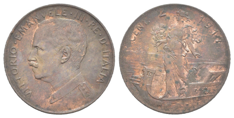 Vittorio Emanuele III (1900-1943) - 2 Centesimi Italia su Prora 1914 - Gigante 3...