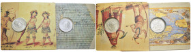 Monetazione in lire (1946-2001) - Lotto di 2 monete da 500 Lire celebrative del V° Centenario della Scoperta dell'America - Ag - anni 1991 e 1992 - in...