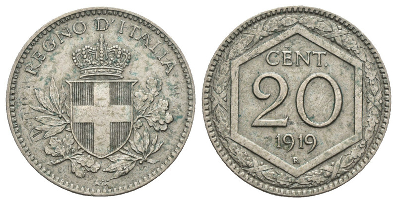 Regno d'Italia - Vittorio Emanuele III (1900-1943) - 20 Centesimi Esagono 1919 -...