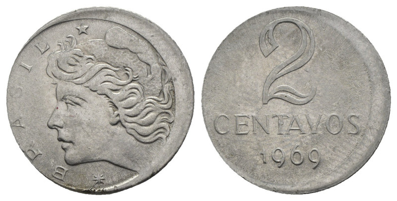 Brasile - 2 Centavos 1969 - Ac - KM# 576.2 - conio decentrato verso sinistra

...