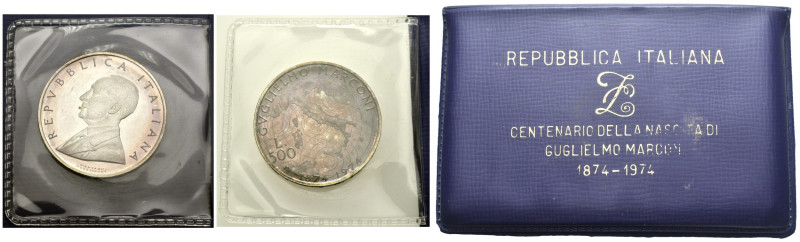 Repubblica Italiana - Monetazione in lire (1946-2001) - 500 Lire Marconi 1974 - ...