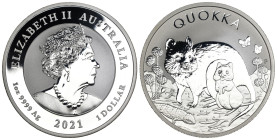 Australia - Elizabeth II (1952-2022) 1 Dollar 2021 "Quokka" - 1 oz .oncia Ag .999 

FS

SPEDIZIONE IN TUTTO IL MONDO - WORLDWIDE SHIPPING