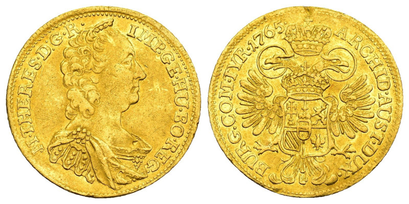 Impero Austriaco - Maria Teresa (1740-1780) - 1 Ducato 1765 - Au - 3,41 g - Her#...