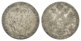 Austria - Ferdinado I (1835 - 1848) - 3 Kreuzer data illeggibile - Mi - Gr. 1,47

B/MB

SPEDIZIONE SOLO IN ITALIA - SHIPPING ONLY IN ITALY