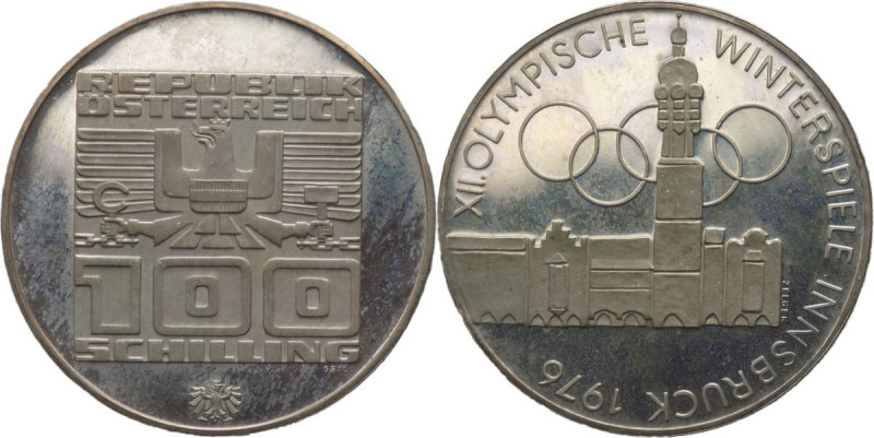 Austria - Repubblica (dal 1945) - 100 Schilling 1976 commemorativo del Giochi in...