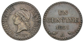 Francia - Seconda Repubblica (1848-1852) - 1 Centime 1851 A - KM#754 - Ae

BB+

SPEDIZIONE SOLO IN ITALIA - SHIPPING ONLY IN ITALY