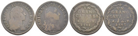 Napoli - Regno di Napoli - Ferdinando IV (1759 - 1816) - Lotto di 2 monete da 1 Grano o 12 Cavalli 1791 e 1792 - Cu

mediamente MB+

SPEDIZIONE SO...