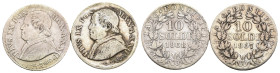 Stato Pontificio - Pio IX (1846-1870) - Roma - Lotto di 2 monete da 10 Soldi - anni 1867 XXII e 1868 XXII - Ag

SPEDIZIONE SOLO IN ITALIA - SHIPPING...