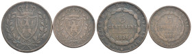 Savoia - Carlo Felice (1821-1831) - lotto 2 monete 5 Centesimi 1826 Torino e 3 Centesimi 1826 Genova

SPEDIZIONE SOLO IN ITALIA - SHIPPING ONLY IN I...
