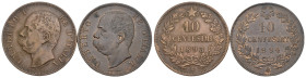 Regno d'Italia - Umberto I - Lotto di 2 monete composto da: 10 Centesimi 1893, Roma (BB); 10 Centesimi 1894, Birmingham (SPL+) - Cu

SPEDIZIONE SOLO...