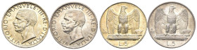 Regno d'Italia - Vittorio Emanuele III (1900-1943) - Lotto di 2 monete 5 Lire aquilotto 1927 e 1930

SPEDIZIONE SOLO IN ITALIA - SHIPPING ONLY IN IT...