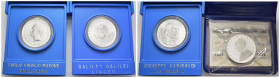 Repubblica Italiana - Monetazione in lire (1946-2001) - Lotto di 4 monete celbrative: 500 Lire Marconi 1974; 500 Lire Virgilio 1981; 500 Lire Garibald...