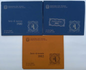 Repubblica Italiana - Monetazione in lire (1946-2001) - Lotto di 3 Divisionali 1980, 1981, 1982

SPEDIZIONE IN TUTTO IL MONDO - WORLDWIDE SHIPPING